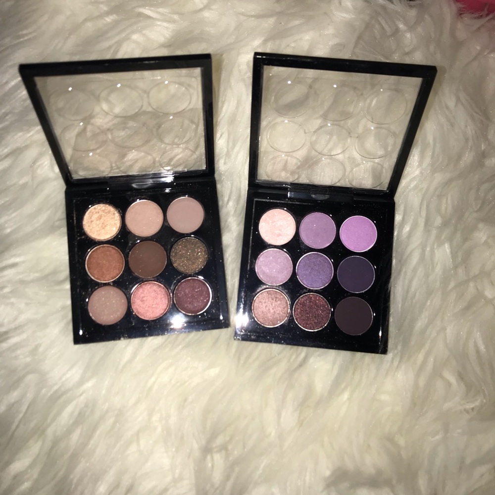2 Mac Eyeshadow x9 Pan Palettes Burgandy/Purple